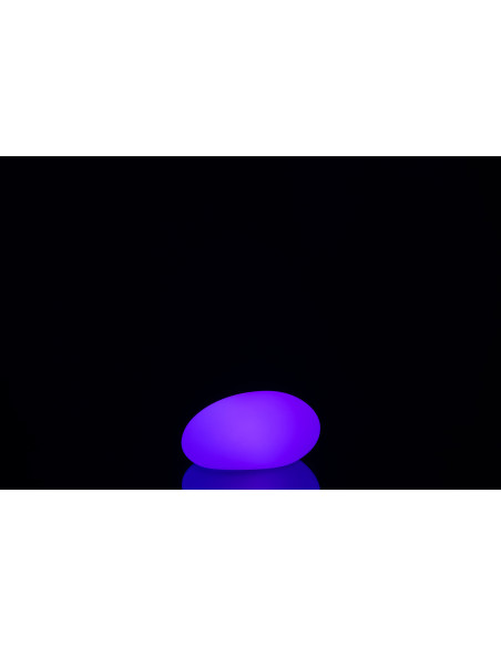 Lampe à poser Led 16 couleurs Ovale Rock 25 cm en Plastique Blanc - 16
