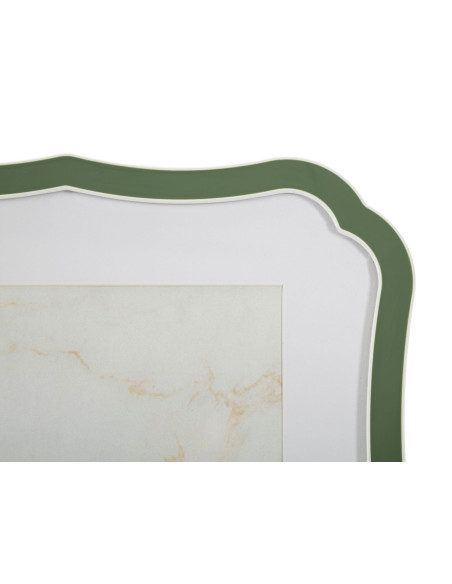 Grand Cadre photo moderne chic Volutes pour photo 20x25 cm Métal Vert Argenté Verre Margot 