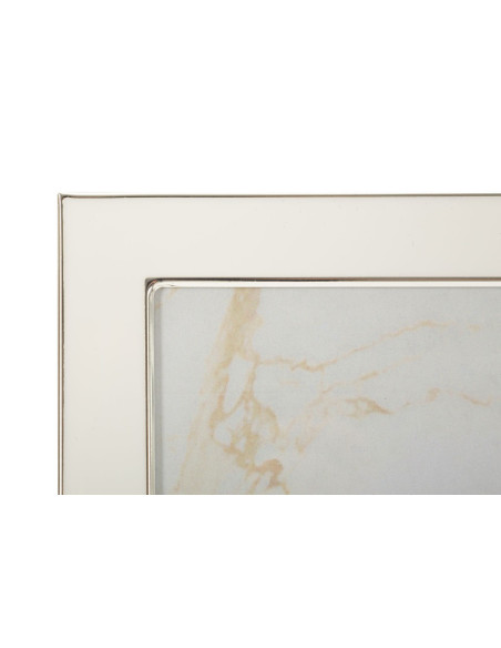 Grand Cadre photo moderne chic pour photo 20x25 cm Métal Blanc Argenté Verre Molly 
