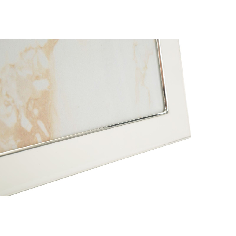 Grand Cadre photo moderne chic pour photo 20x25 cm Métal Blanc Argenté Verre Molly 