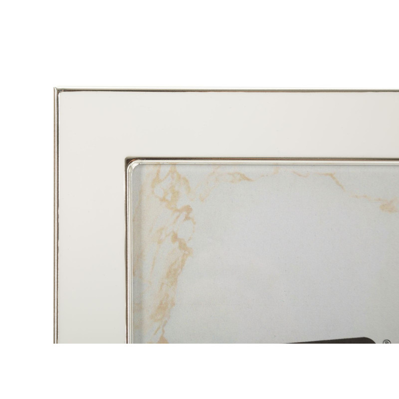 Cadre photo moderne chic pour photo 15x20 cm Métal Blanc Argenté Verre Molly 