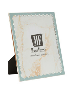 Grand Cadre photo design chic pour photo 20x25 cm Métal Rouge Argenté Verre Juliette 