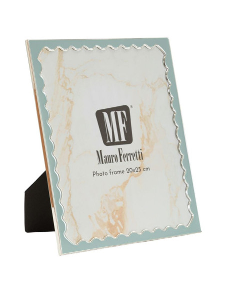 Grand Cadre photo design chic pour photo 20x25 cm Métal Rouge Argenté Verre Juliette 