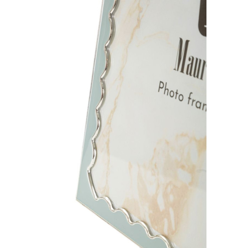 Grand Cadre photo design chic pour photo 20x25 cm Métal Rouge Argenté Verre Juliette 