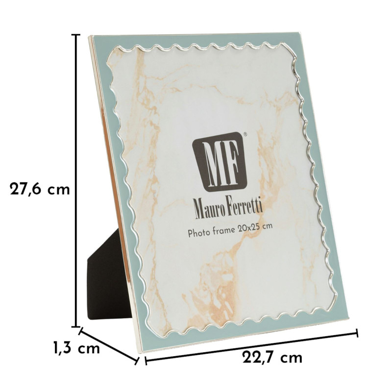 Grand Cadre photo design chic pour photo 20x25 cm Métal Rouge Argenté Verre Juliette 