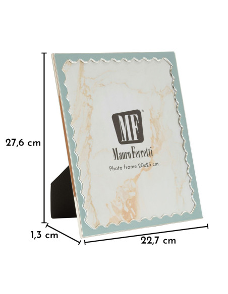 Grand Cadre photo design chic pour photo 20x25 cm Métal Rouge Argenté Verre Juliette 