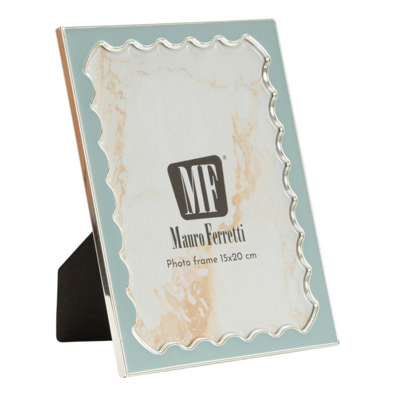 Cadre photo design chic pour photo 15x20 cm Métal Rouge Argenté Verre Juliette 