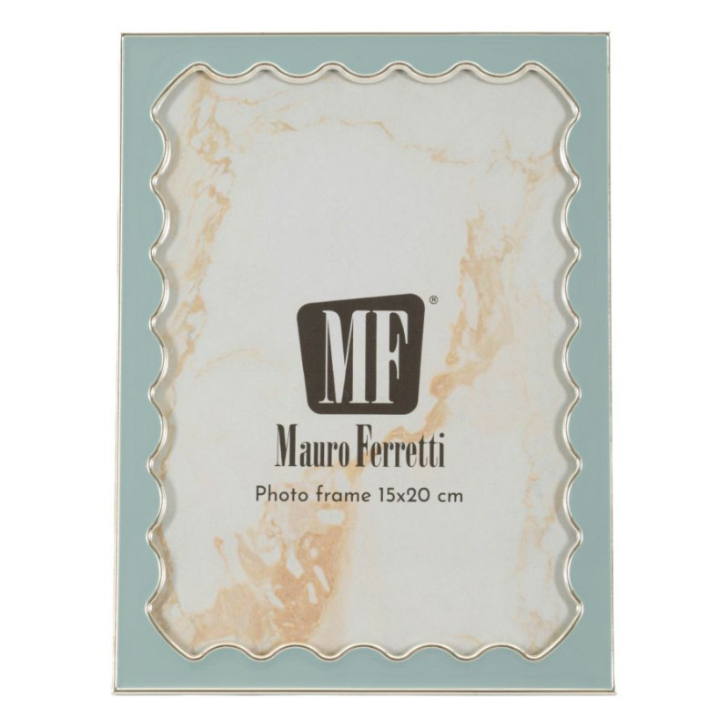 Cadre photo design chic pour photo 15x20 cm Métal Rouge Argenté Verre Juliette 