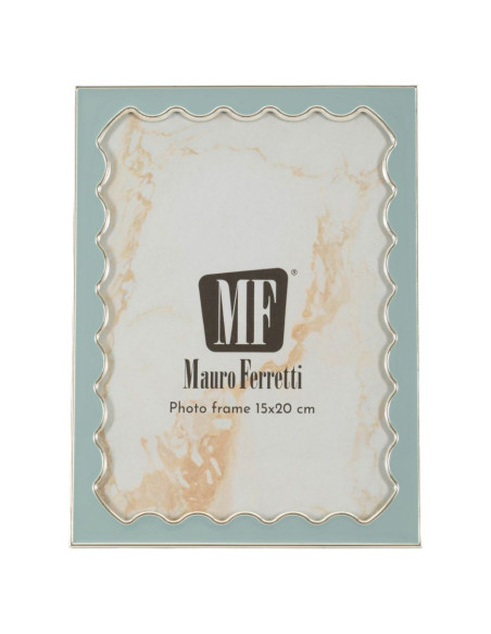 Cadre photo design chic pour photo 15x20 cm Métal Rouge Argenté Verre Juliette 