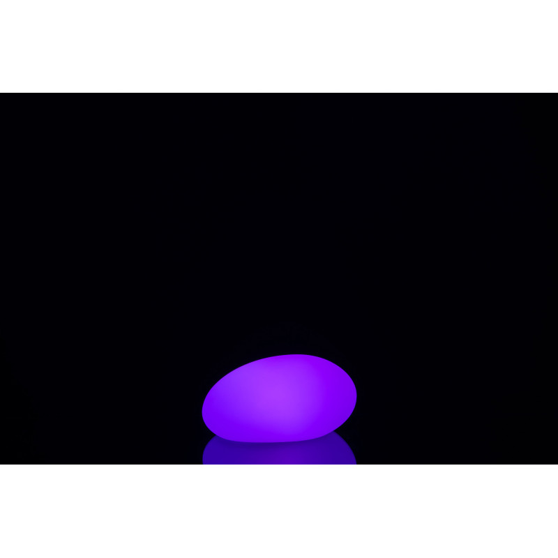Lampe à poser Led 16 couleurs Ovale Rock 25 cm en Plastique Blanc - 17