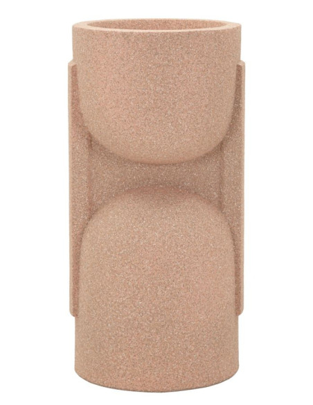 Grand Cache-pot de jardin design Hauteur 70 cm Résine Terracotta Nui 