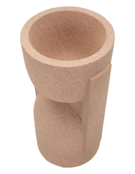 Grand Cache-pot de jardin design Hauteur 70 cm Résine Terracotta Nui 