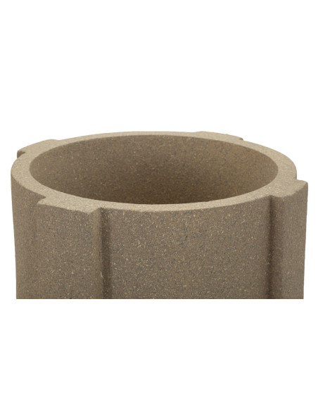 Grand Cache-pot de jardin Vase design Hauteur 80 cm Résine Marron Moai 