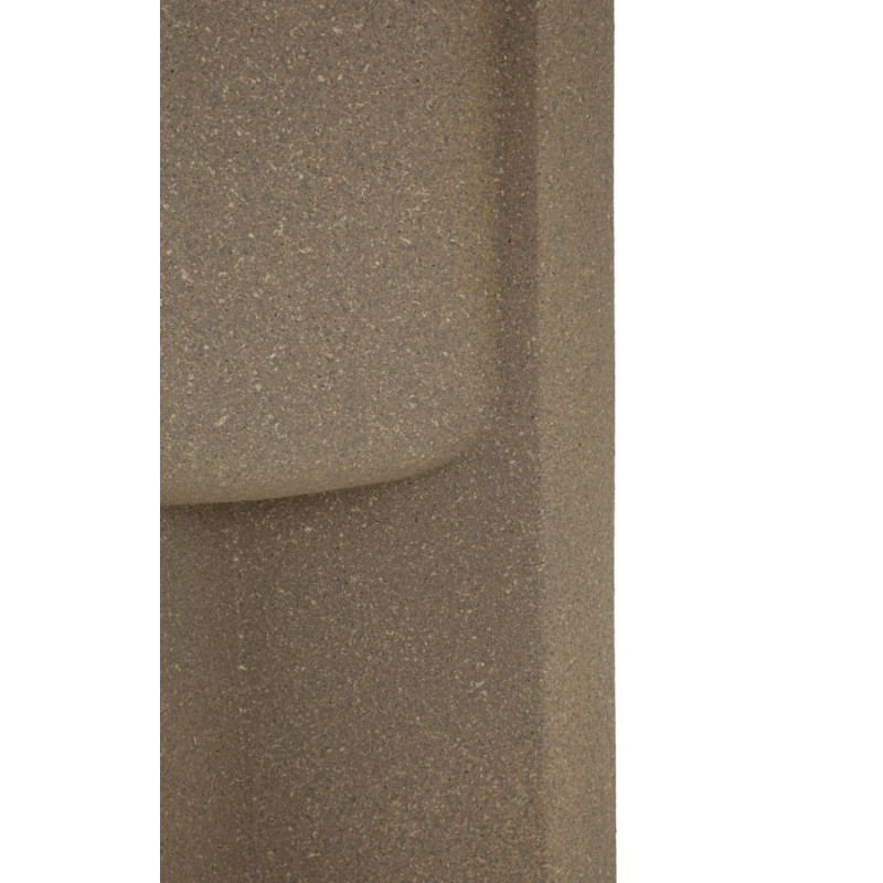Grand Cache-pot de jardin Vase design Hauteur 80 cm Résine Marron Moai 