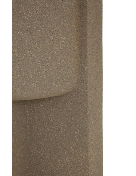 Grand Cache-pot de jardin Vase design Hauteur 80 cm Résine Marron Moai 