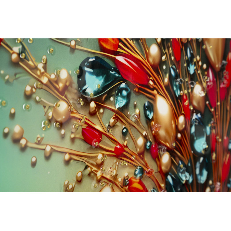 Grande Toile murale imprimée Papillon envol 70x100 cm Cadre doré Butterfly 