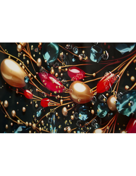 Grande Toile murale imprimée Papillon envol 70x100 cm Cadre doré Butterfly 