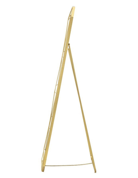 Grand Miroir sur pied design Octogonal 46x153 Métal Doré Gold 