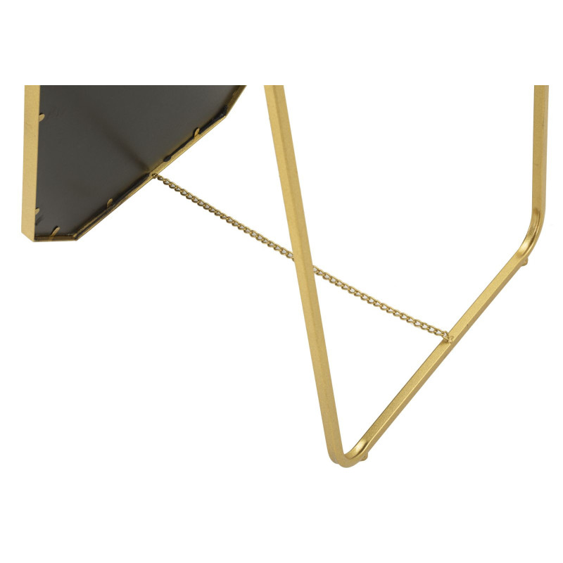 Grand Miroir sur pied design Octogonal 46x153 Métal Doré Gold 