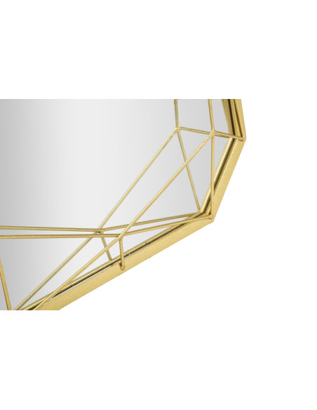 Grand Miroir sur pied design Octogonal 46x153 Métal Doré Gold 