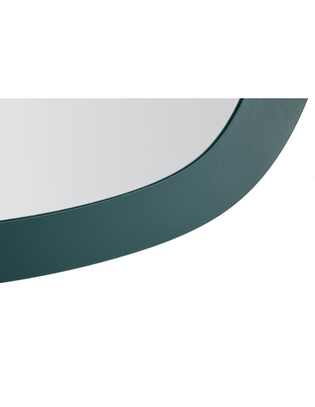 Miroir mural design Ovale 71x48 Métal Bleu canard Bois MDF Saturno 