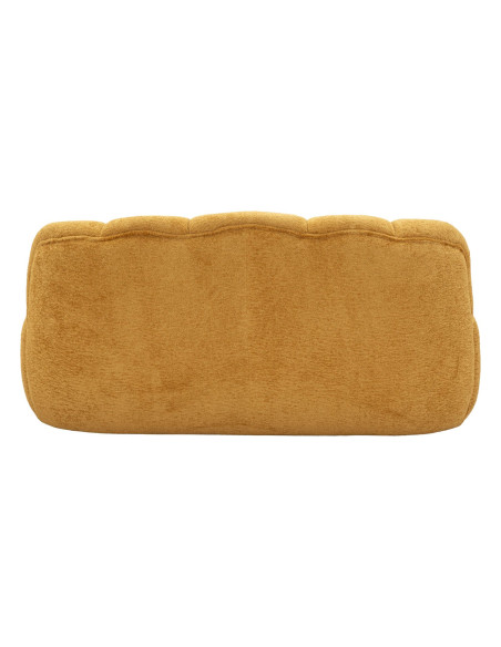 Canapé design Bouclette Arrondi 2 places 145 cm Tissu Jaune moutarde Bouclé Éponge Bois contreplaqué Ball 