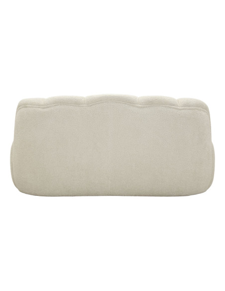 Canapé design Bouclette Arrondi 2 places 145 cm Tissu Blanc Bouclé Éponge Bois contreplaqué Ball 