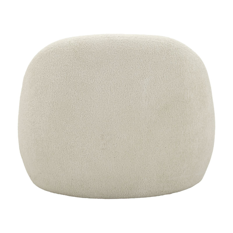 Fauteuil design Bouclette Tissu Blanc Bouclé Éponge Bois contreplaqué Ginevra 