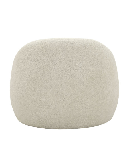 Fauteuil design Bouclette Tissu Blanc Bouclé Éponge Bois contreplaqué Ginevra 