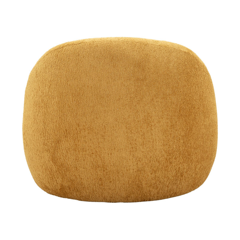 Fauteuil design Bouclette Tissu Jaune moutarde Bouclé Éponge Bois contreplaqué Ginevra 