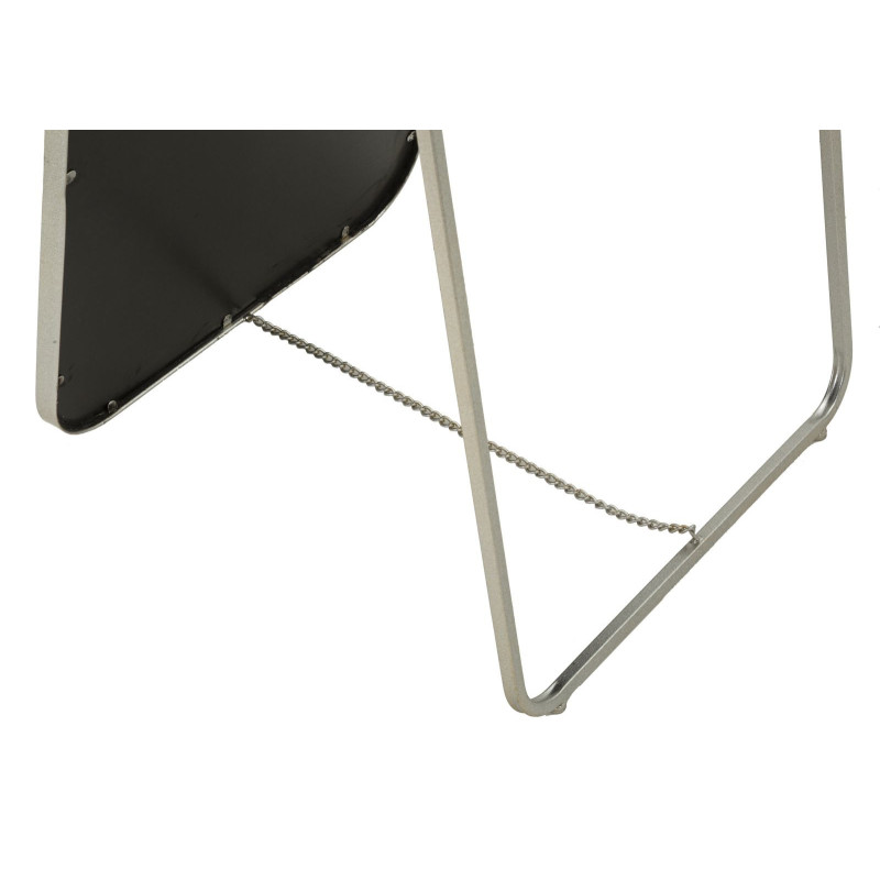 Grand Miroir sur pied design Rectangulaire 46x153 Métal Argenté Bois MDF Silver 