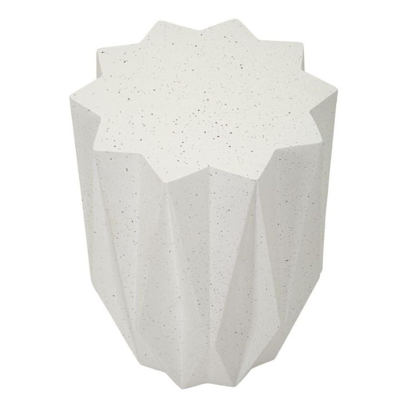 Table d'appoint design Étoile 38 cm Oxyde de magnésium Blanc crème Star 