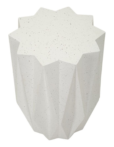 Table d'appoint design Étoile 38 cm Oxyde de magnésium Blanc crème Star 