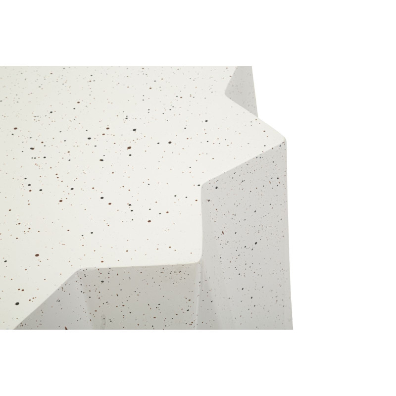 Table d'appoint design Étoile 38 cm Oxyde de magnésium Blanc crème Star 