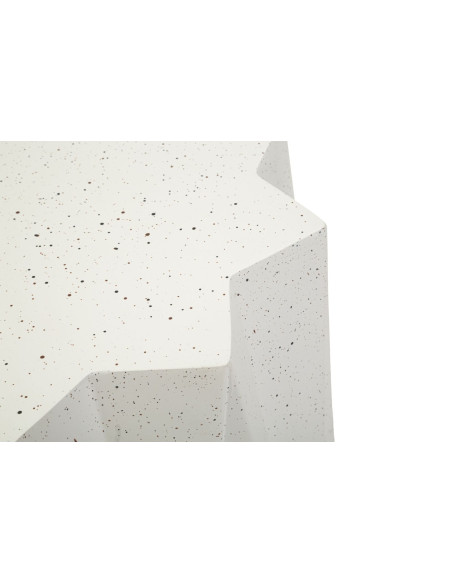 Table d'appoint design Étoile 38 cm Oxyde de magnésium Blanc crème Star 