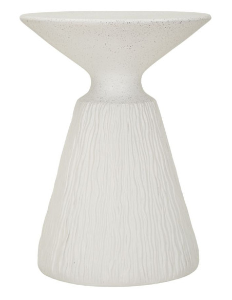 Table d'appoint design Ronde 40 cm Oxyde de magnésium Blanc crème Cone 