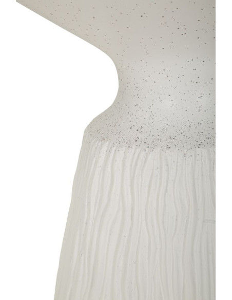 Table d'appoint design Ronde 40 cm Oxyde de magnésium Blanc crème Cone 