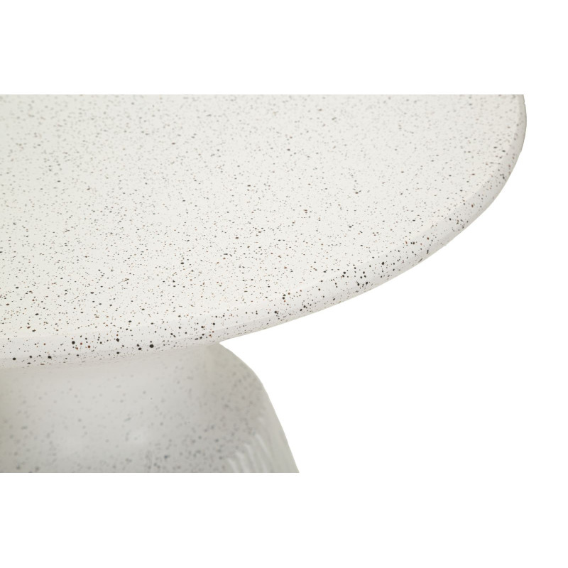 Table d'appoint design Ronde 40 cm Oxyde de magnésium Blanc crème Cone 