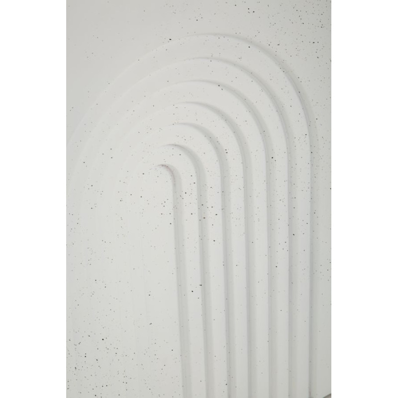 Table d'appoint design arche Carrée 40 cm Oxyde de magnésium Blanc crème Arc 