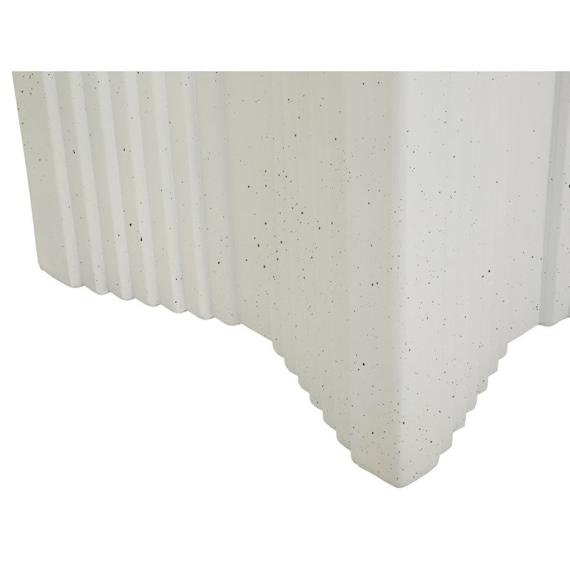 Table d'appoint design arche Carrée 40 cm Oxyde de magnésium Blanc crème Arc 