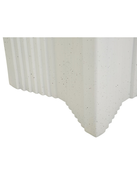 Table d'appoint design arche Carrée 40 cm Oxyde de magnésium Blanc crème Arc 