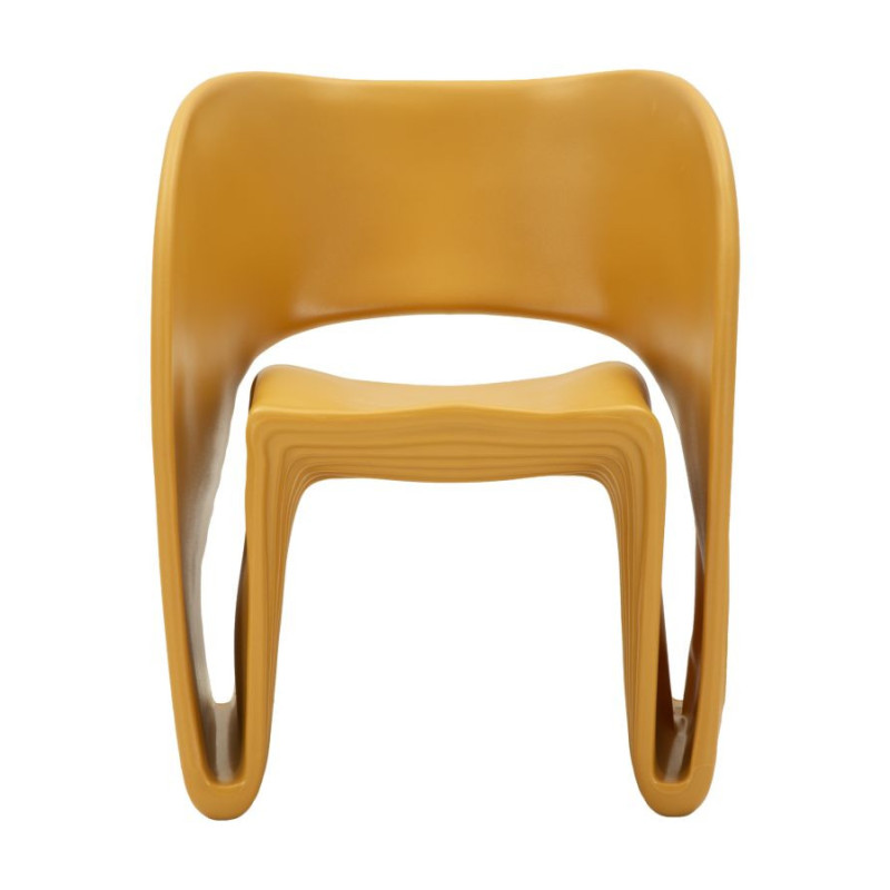 Fauteuil de table design Plastique Jaune moutarde Sand 
