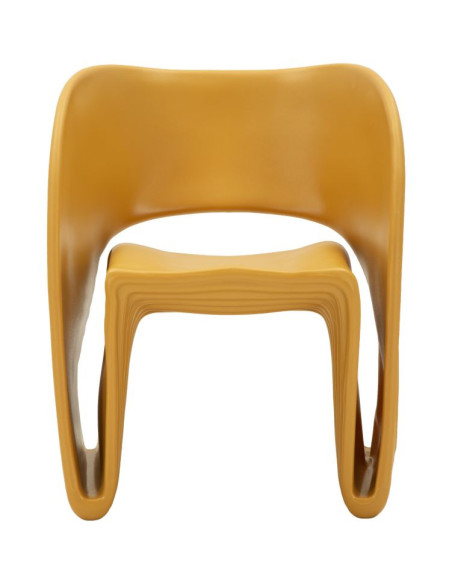 Fauteuil de table design Plastique Jaune moutarde Sand 