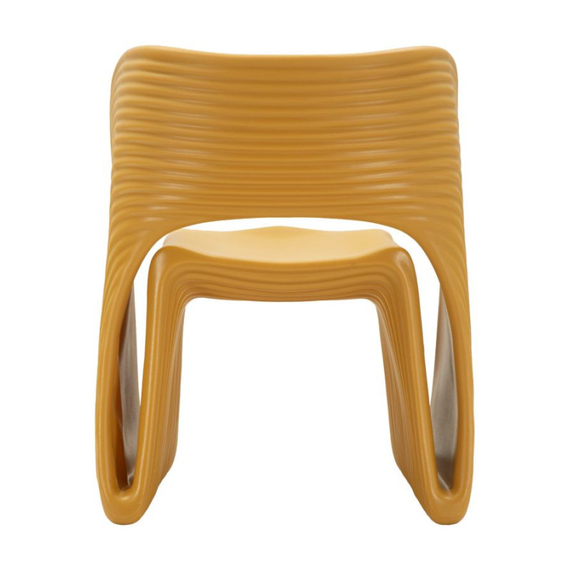 Fauteuil de table design Plastique Jaune moutarde Sand 