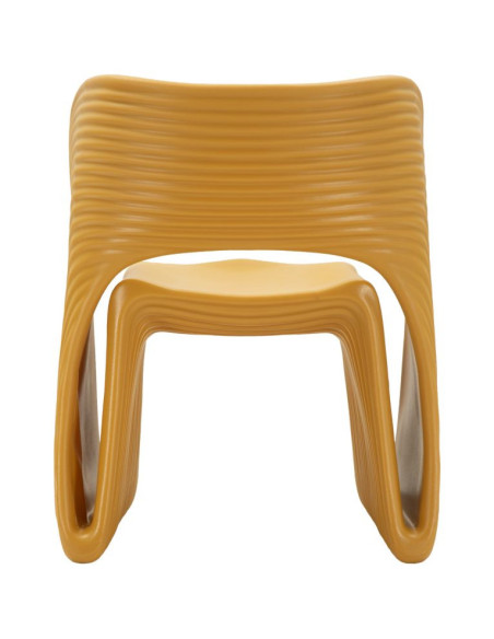 Fauteuil de table design Plastique Jaune moutarde Sand 
