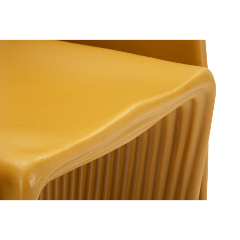 Fauteuil de table design Plastique Jaune moutarde Sand 