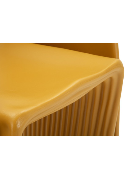 Fauteuil de table design Plastique Jaune moutarde Sand 