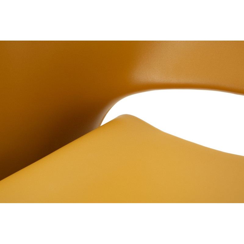 Fauteuil de table design Plastique Jaune moutarde Sand 
