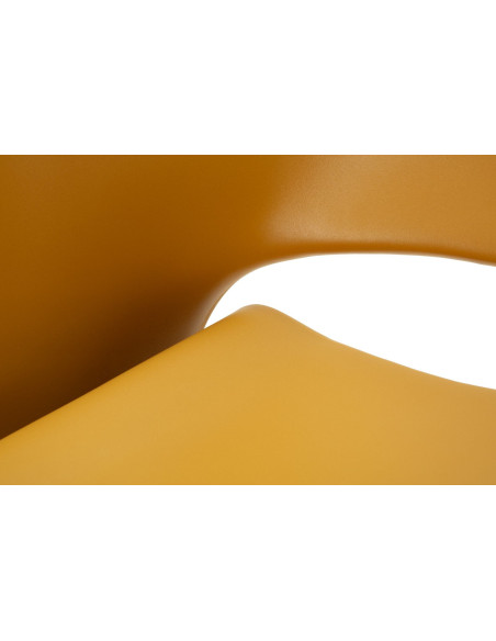 Fauteuil de table design Plastique Jaune moutarde Sand 