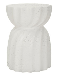 Table d'appoint design Ronde 36 cm Oxyde de magnésium Blanc crème Twisty 